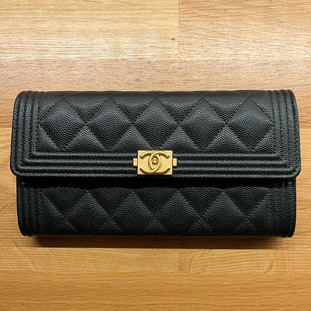 Chanel Boy long flap wallet